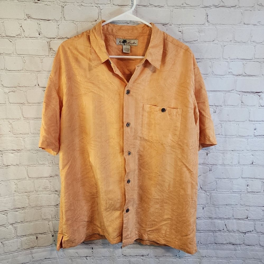 Men's Joe Marlin Hawaiian button-down shirt, size Large